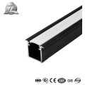 Profilé aluminium carré noir 50x50 pour led